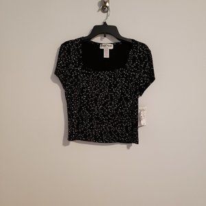 NWT Ronni Nicole black top PM